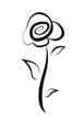 hand drawn rose symbol