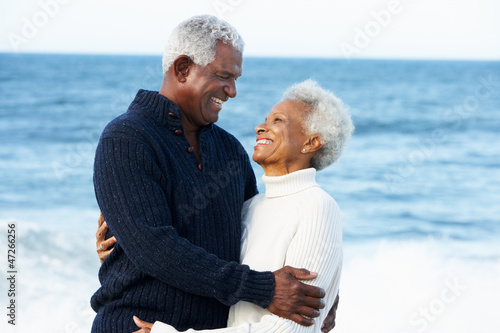 Photo: Romantic Senior Couple Hugging On Beach Romantic Senior Couple Hugging On Beach