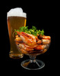 Beer and fried shrimps