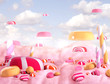 Candy land bonbons, 3d render