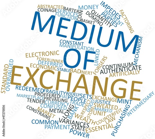 Illustration: Word cloud for Medium of exchange Word cloud for Medium of exchange