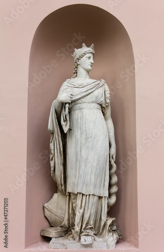 Photo: Neoclassic Marble Statue in its Niche Neoclassic Marble Statue in its Niche