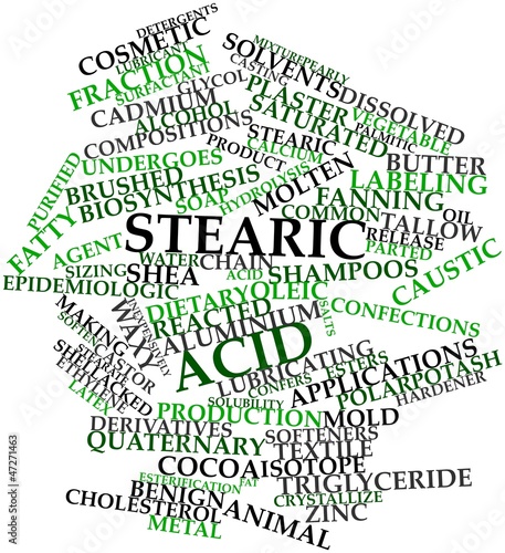 Illustration: Word cloud for Stearic acid Word cloud for Stearic acid