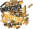 Word cloud for Undercover marketing