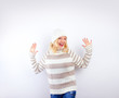 beautiful blonde woman - wintertime