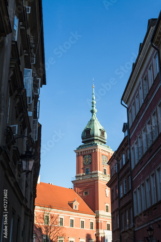 Photo: Warsaw, Poland. Old Town - famous Royal Castle. UNESCO World Her Warsaw, Poland. Old Town - famous Royal Castle. UNESCO World Her
