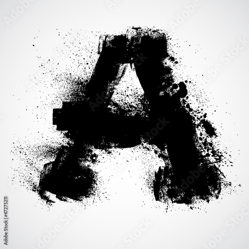 Vector: Grunge letter - alphabet symbol design Grunge letter - alphabet symbol design