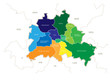 Berliner Bezirke - einzelne Flächen