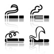 Set of symbols cigarettes
