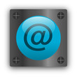 Logo arobase métallique