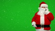 Santa claus calling by mobile cell phone