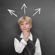 Boy, Thinking at the Blackboard