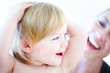 Sharing a laugh with her little girl