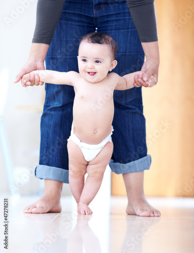 Photo: His first steps His first steps