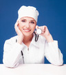doctor by the table