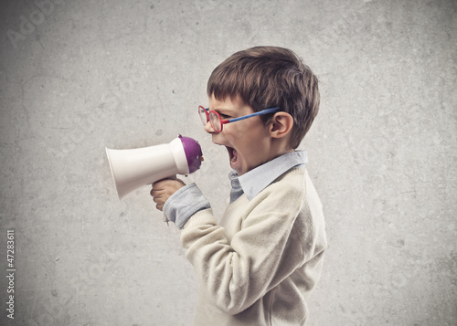 Photo: Child Megaphone Child Megaphone