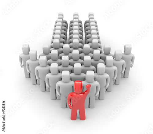 Illustration: Group with leader Group with leader