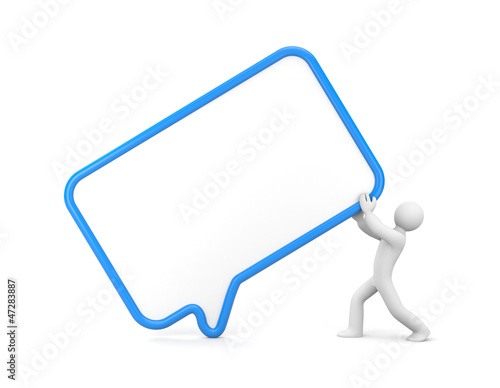 Illustration: Person with speech bubble Person with speech bubble
