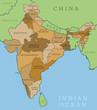 India states - administrative division vector map