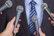 Interview with microphone