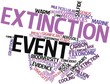 Word cloud for Extinction event