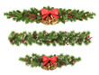 Illustration: Christmas tree borders. Christmas tree borders.