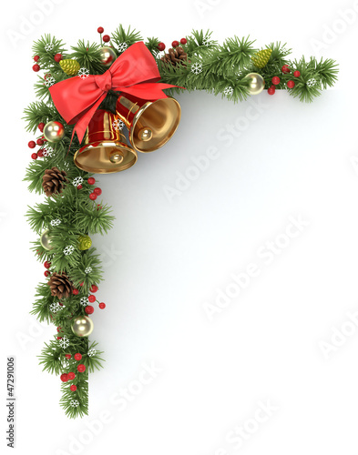 Illustration: Christmas tree corner. Christmas tree corner.