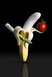 Banana and vegetables