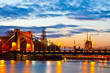 Wroclaw at sunset