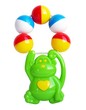 Baby's rattle on a white background