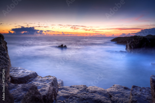 Photo: Gouffre de l'Etang-Salé au crépuscule - La Réunion Gouffre de l'Etang-Salé au crépuscule - La Réunion