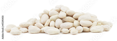 Photo: Heap of beans on white background Heap of beans on white background