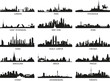Vektor: vector silhouettes of the city skylines vector silhouettes of the city skylines