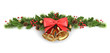 Illustration: Border from holly and christmas tree. Border from holly and christmas tree.