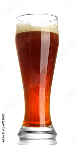 Photo: glass of kvass, isolated on white glass of kvass, isolated on white