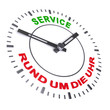 Rund um die Uhr