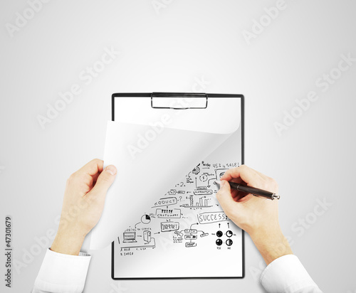 Photo: drawing global concept drawing global concept