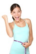 Weight loss concept woman happy
