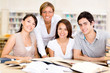 Group of university students