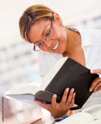 Photo: Librarian with a book Librarian with a book
