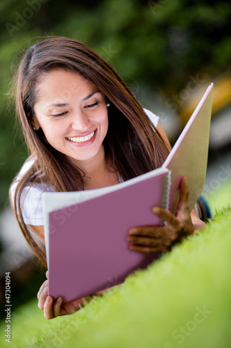 Photo: Female student outdoors Female student outdoors