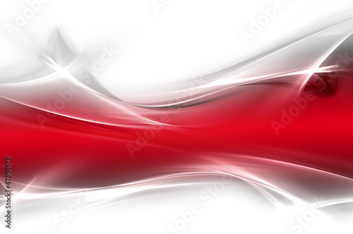 Illustration: Abstract shine red fractal waves Abstract shine red fractal waves