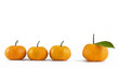 tangerine on white