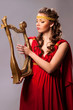 girl in a red tunic