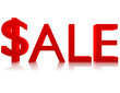 3d Render of the Word Sale