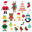 Christmas isolated design elements