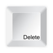 White computer key delete button
