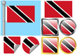 Vector: Flag Set Trinidad Tobago Flag Set Trinidad Tobago