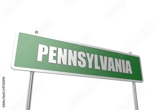Illustration: Pennsylvania sign board Pennsylvania sign board