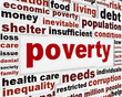 Poverty warning message concept